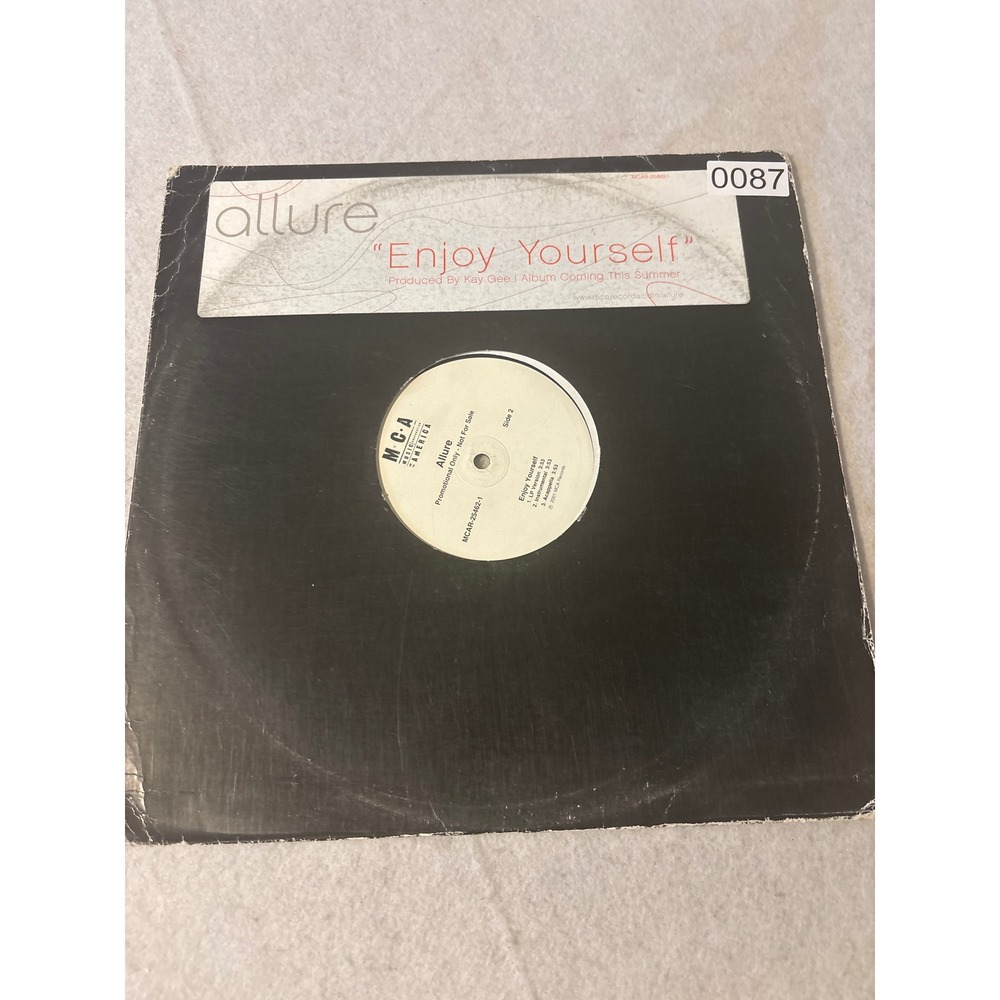 Allure‎ Enjoy Yourself Vinyl 12" Single Black Good Promo 2001 MCA Records R&B